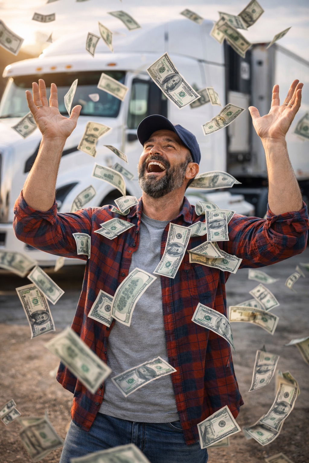 Geldregen LKW Fahrer