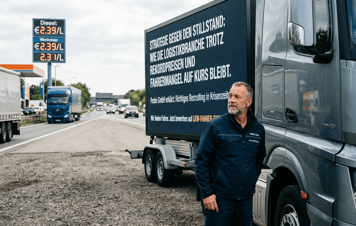 LKW Fahrer einstellen hohe Kraftstoffpreise wegen Iran Irak Krieg
