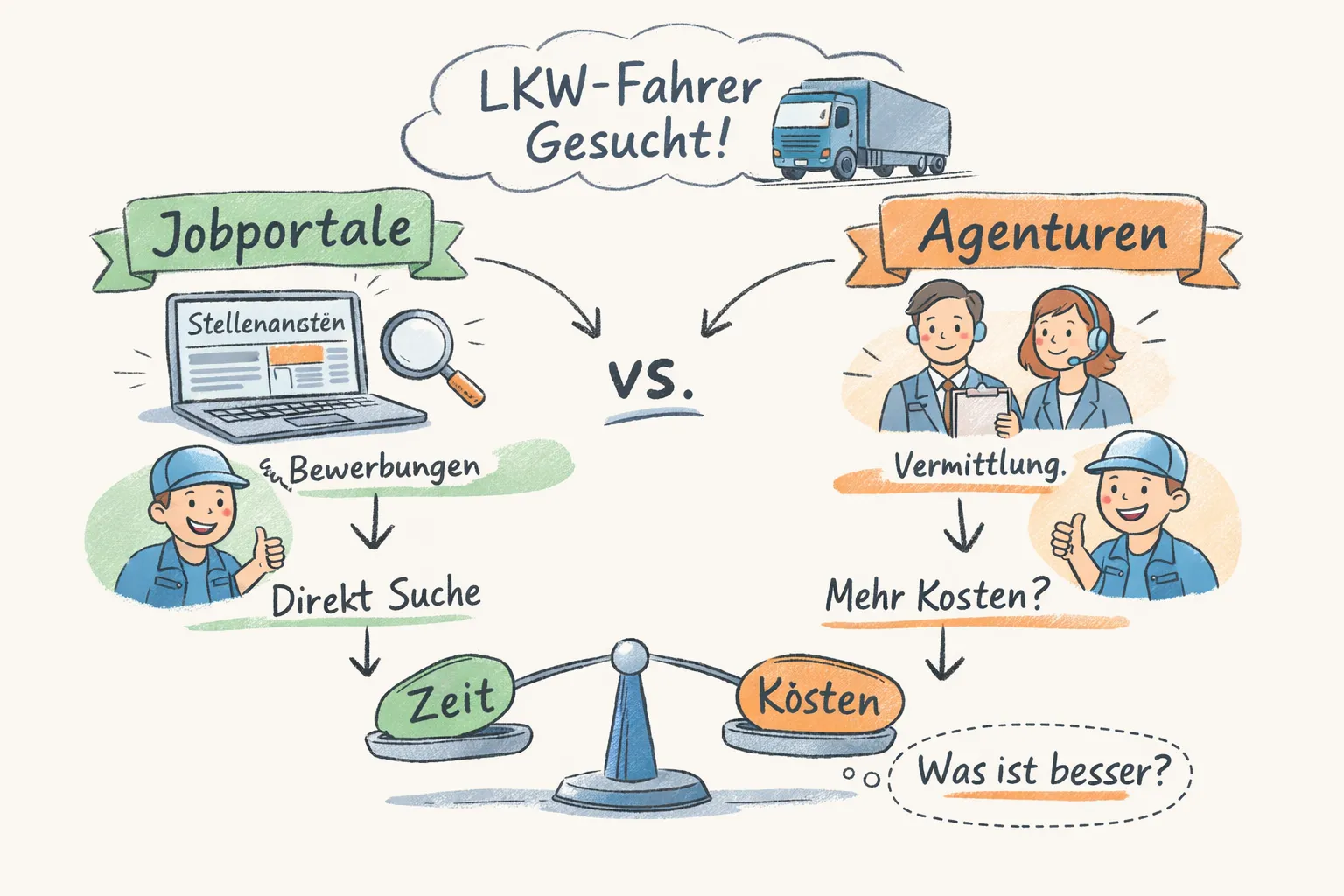 Agentur vs. Jobportal